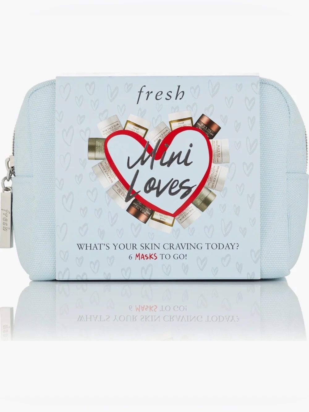 Fresh - Mini Loves- Pale Blue Cosmetic Pouch - 6 Masks to Go